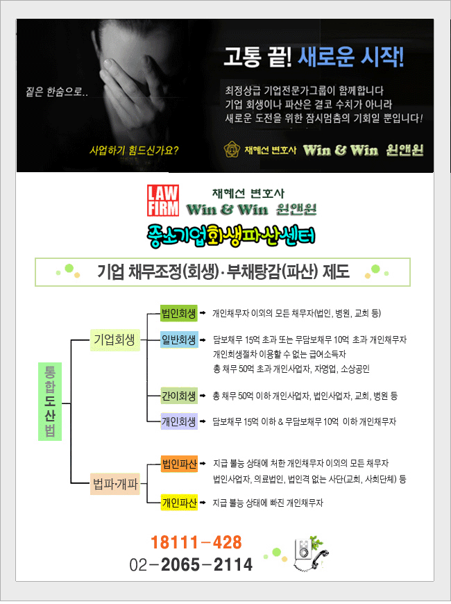 법무법인 하나 소상공인회생파산센터